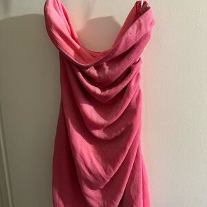 Pink Strapless Bodycon Dress